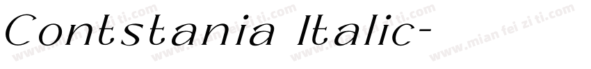 Contstania Italic字体转换